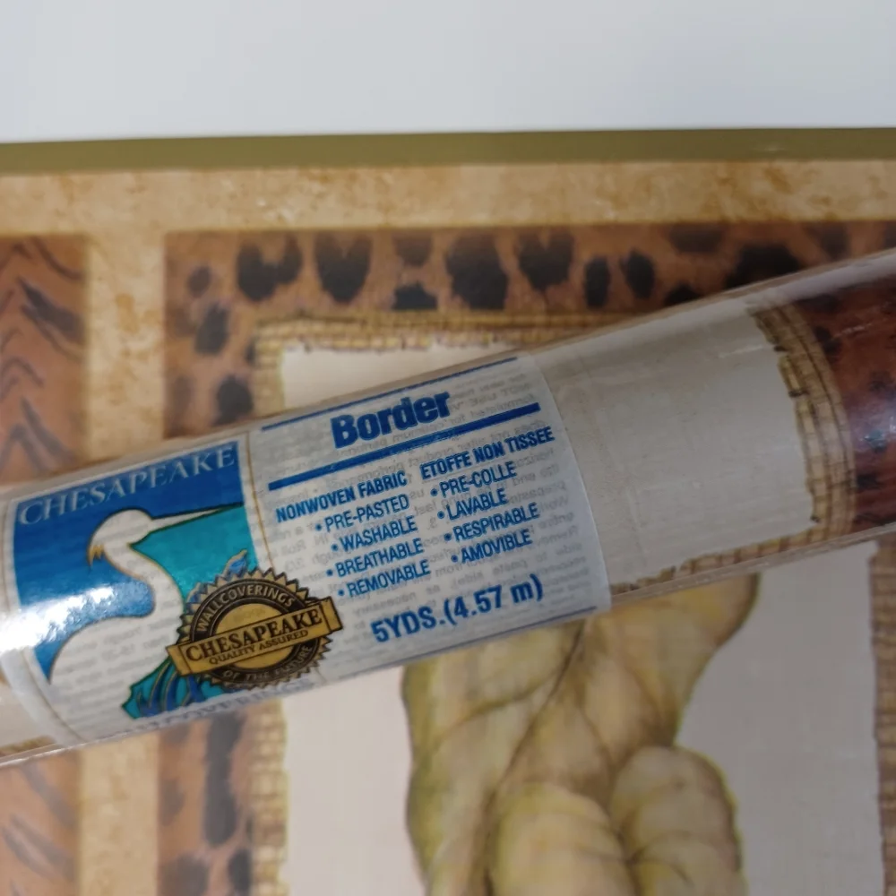 Wallpaper Border Animal Skin Tropical Palms